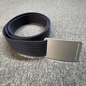 GRIP6 Webbed Belt Brushed Buckle Made USA 46" Belt Length Strap Gray Granite